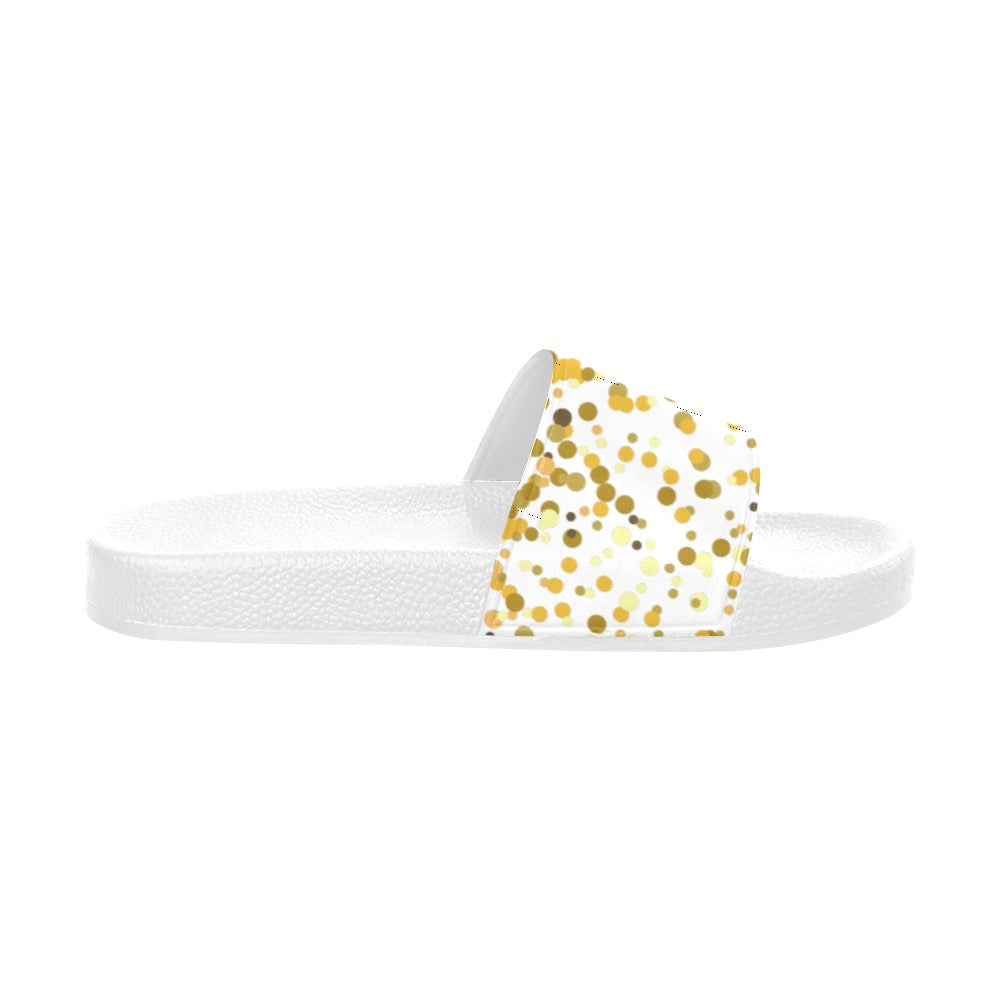 Gold Confetti Women's Slides