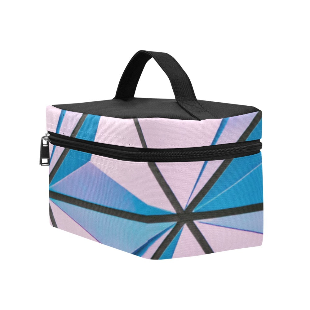 Pink Abstract Cosmetic Bag/Large