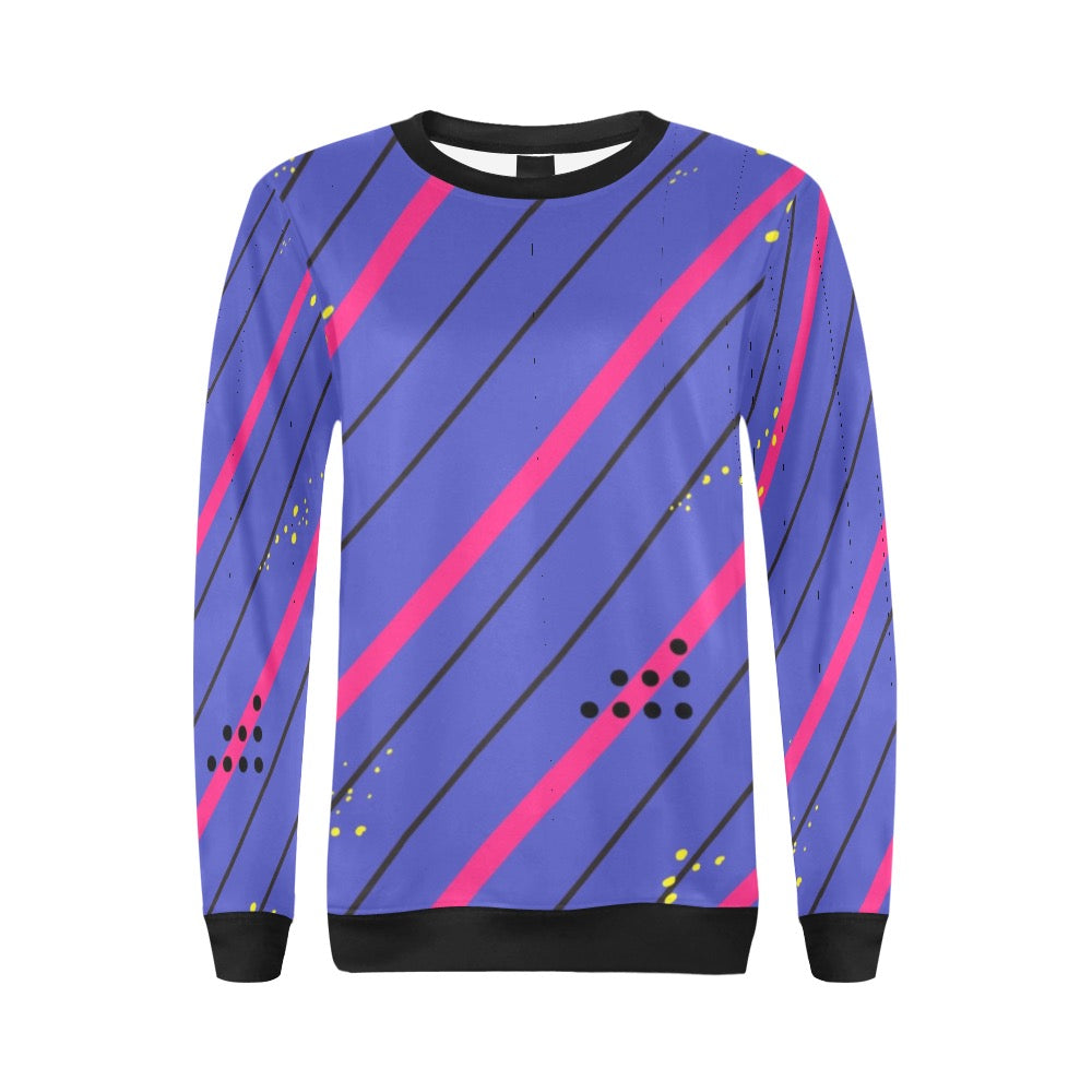 Blue Streak Crewneck Sweatshirt for Women