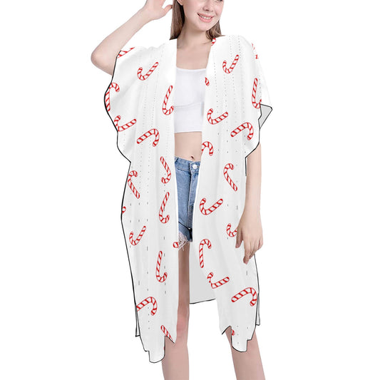 Candy Canes Chiffon Cover Up