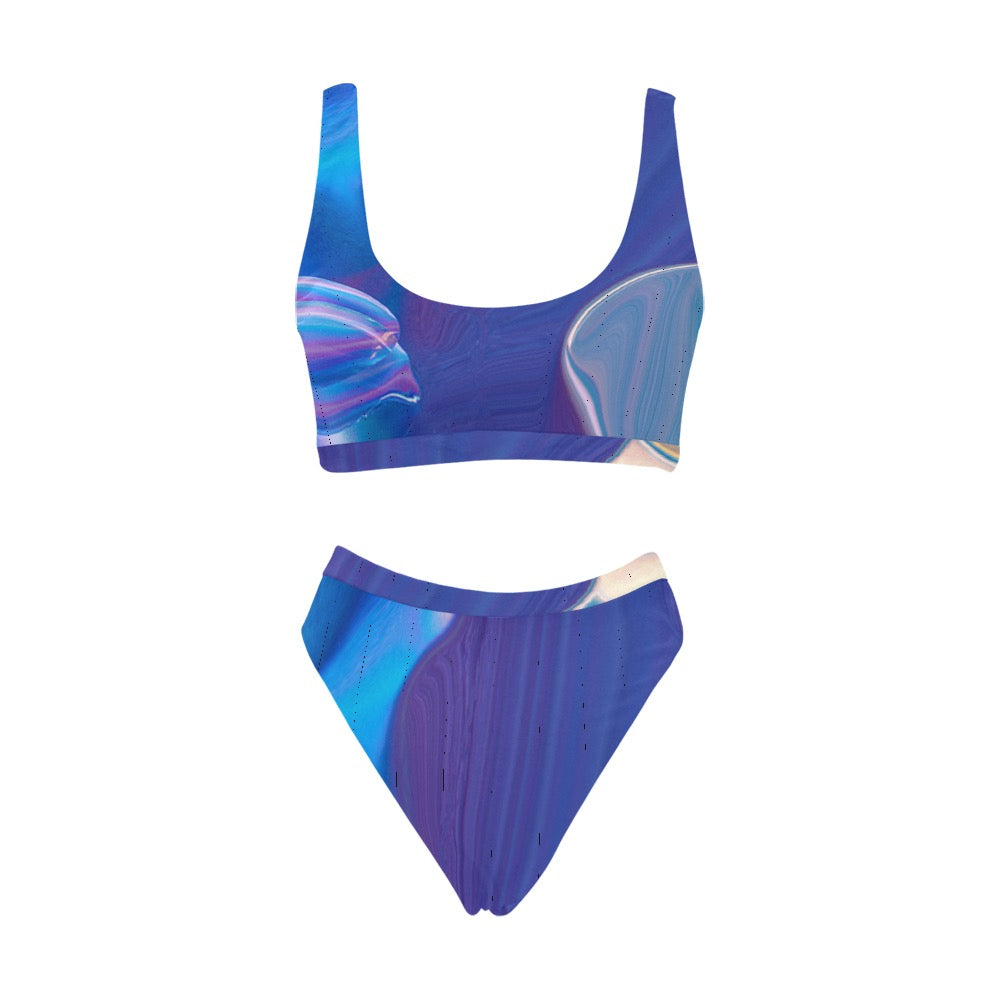 Blue Aura Sport Swimsuit