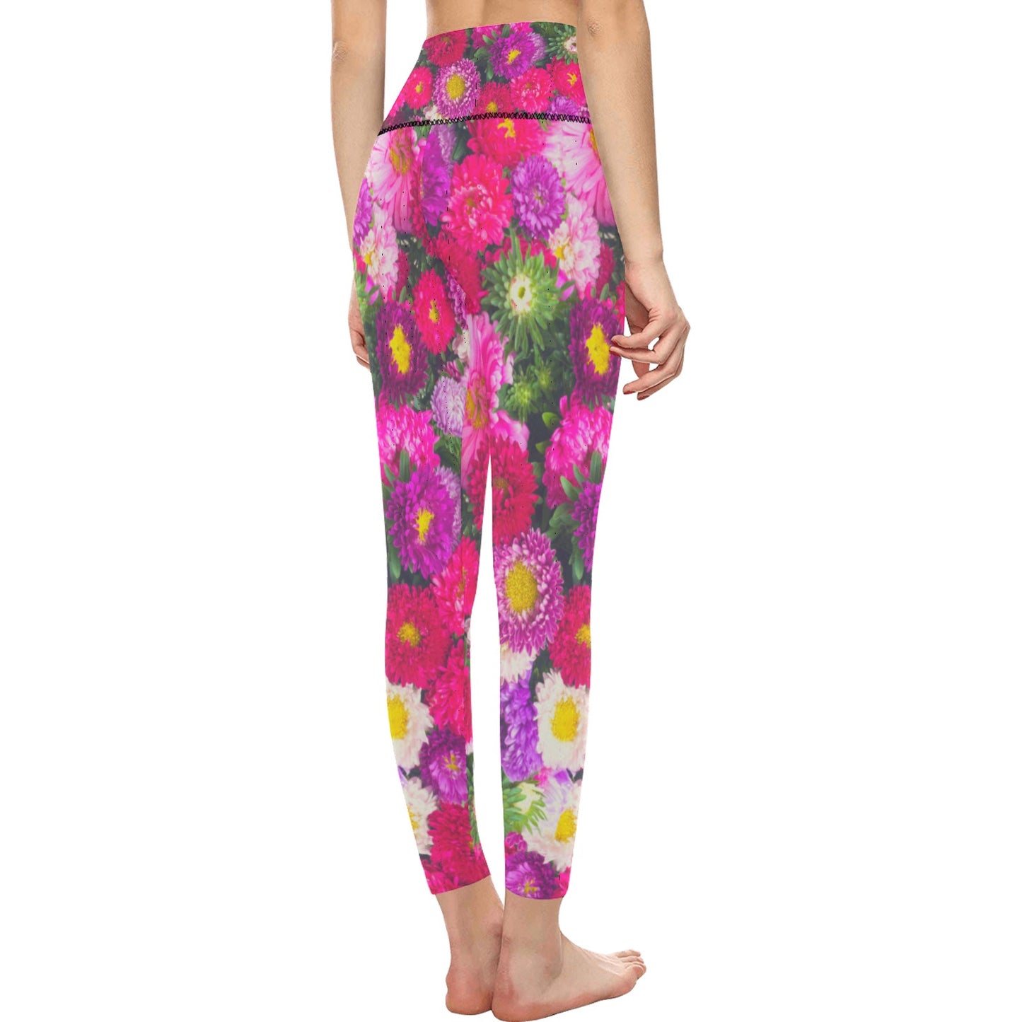 Pink Flow Women's High-Waisted Leggings