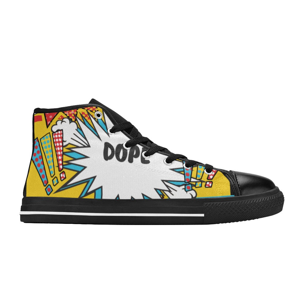 Comic Words High Top Shoes- Kids