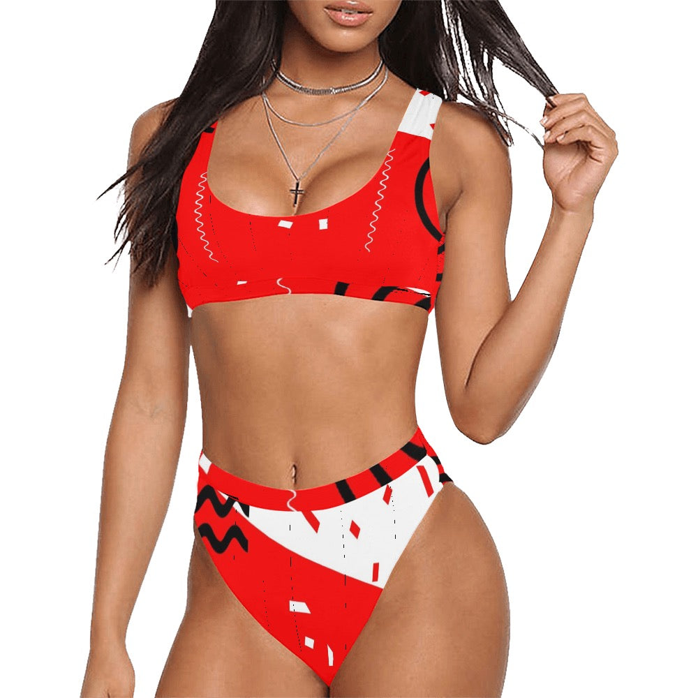 Red Does It Good Sport Swimsuit