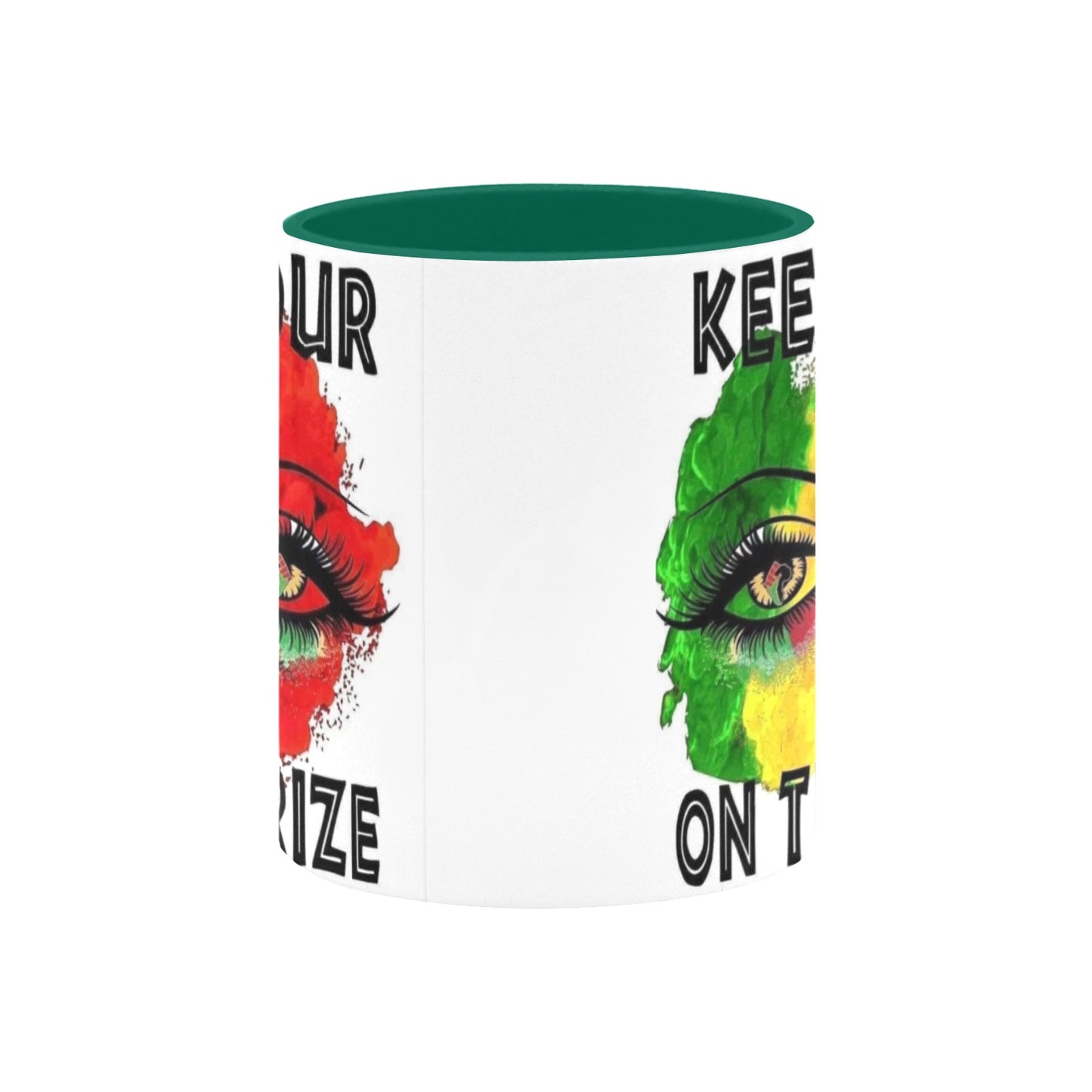 Keep Your Eyes On The Prize Custom Inner Color Mug (11oz)