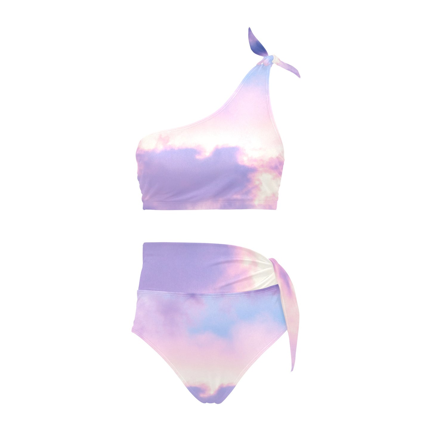 Pastel Skies One Shoulder Bikini Set