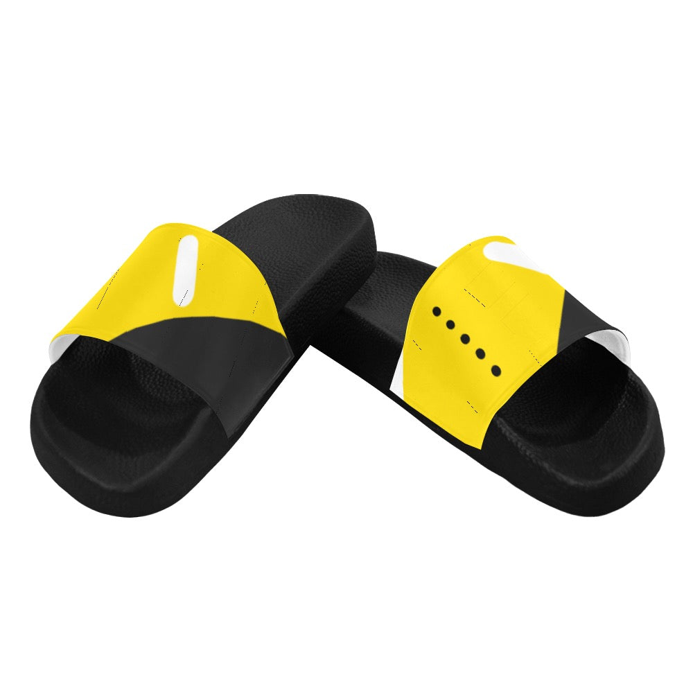 Black & Yellow Women's Slides