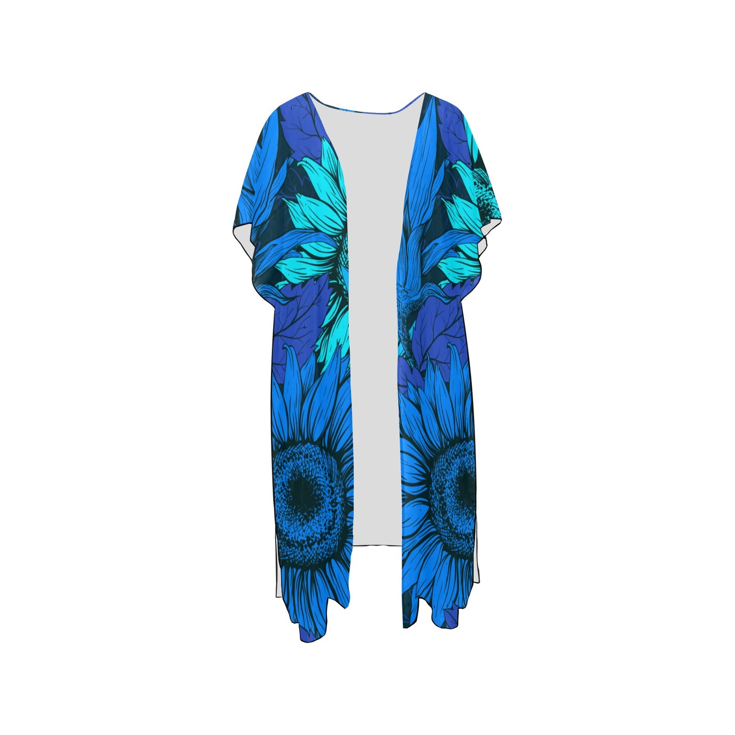 Blue Flow Chiffon Cover Up