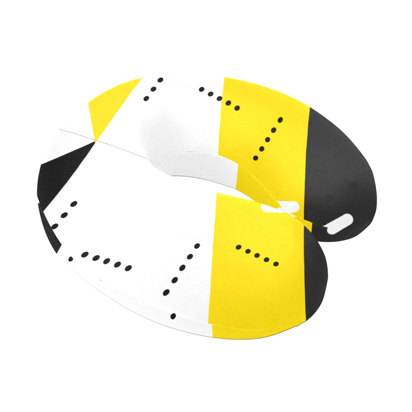 Black and Yellow U-Shape Travel Pillow