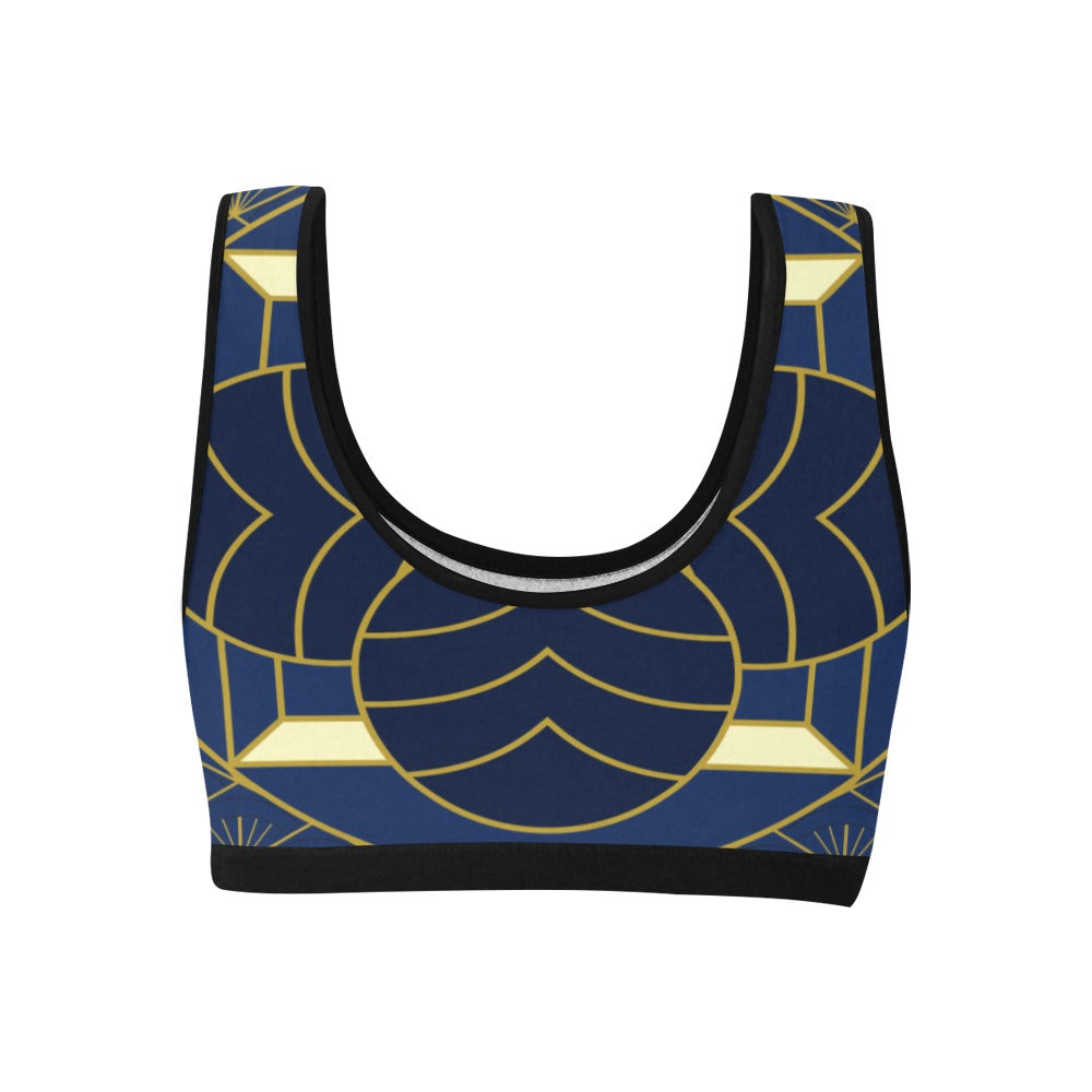 Navy Cut Women's Sports Bra