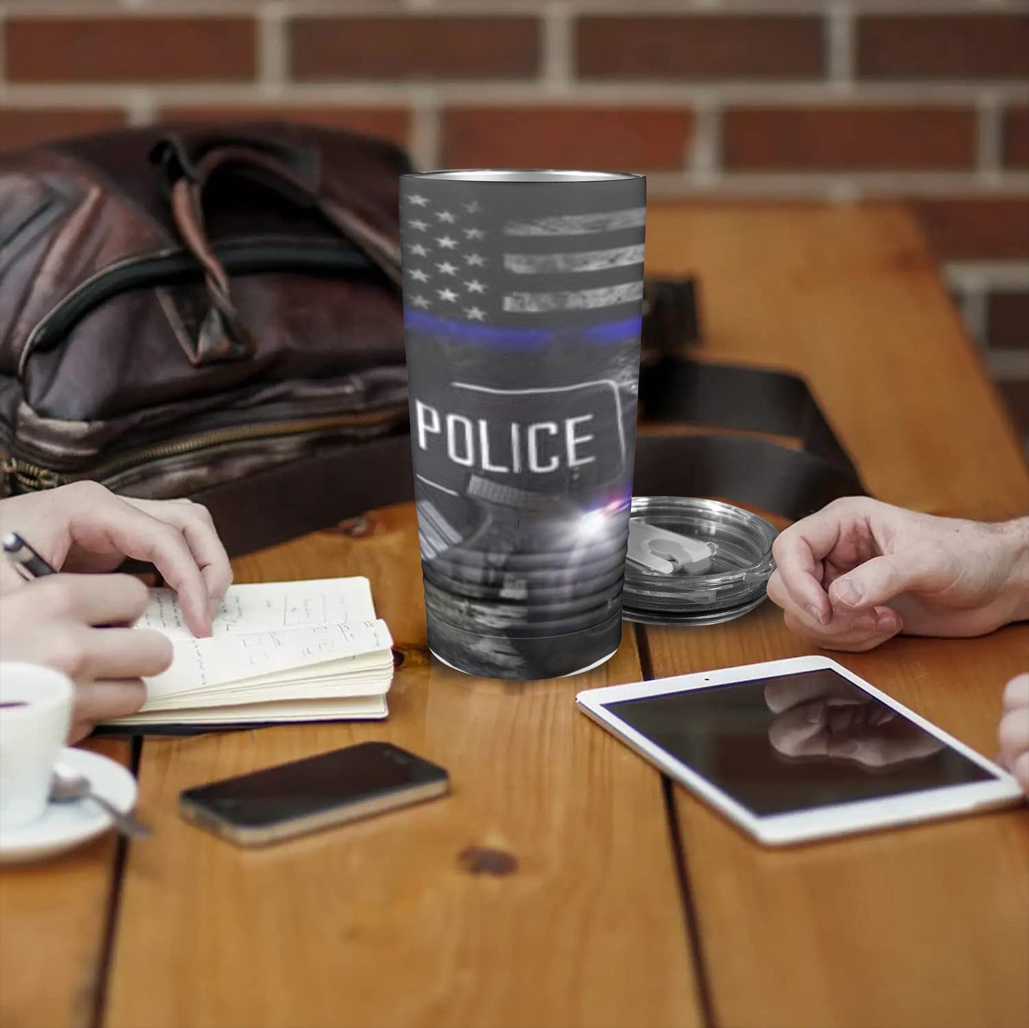 Police 20oz Insulated Stainless Steel Mobile Tumbler