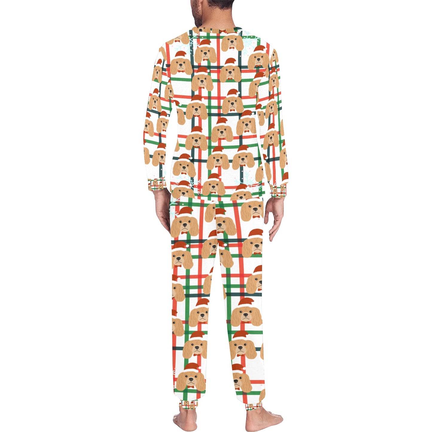 Santa Dog Christmas Men's Pajama Set