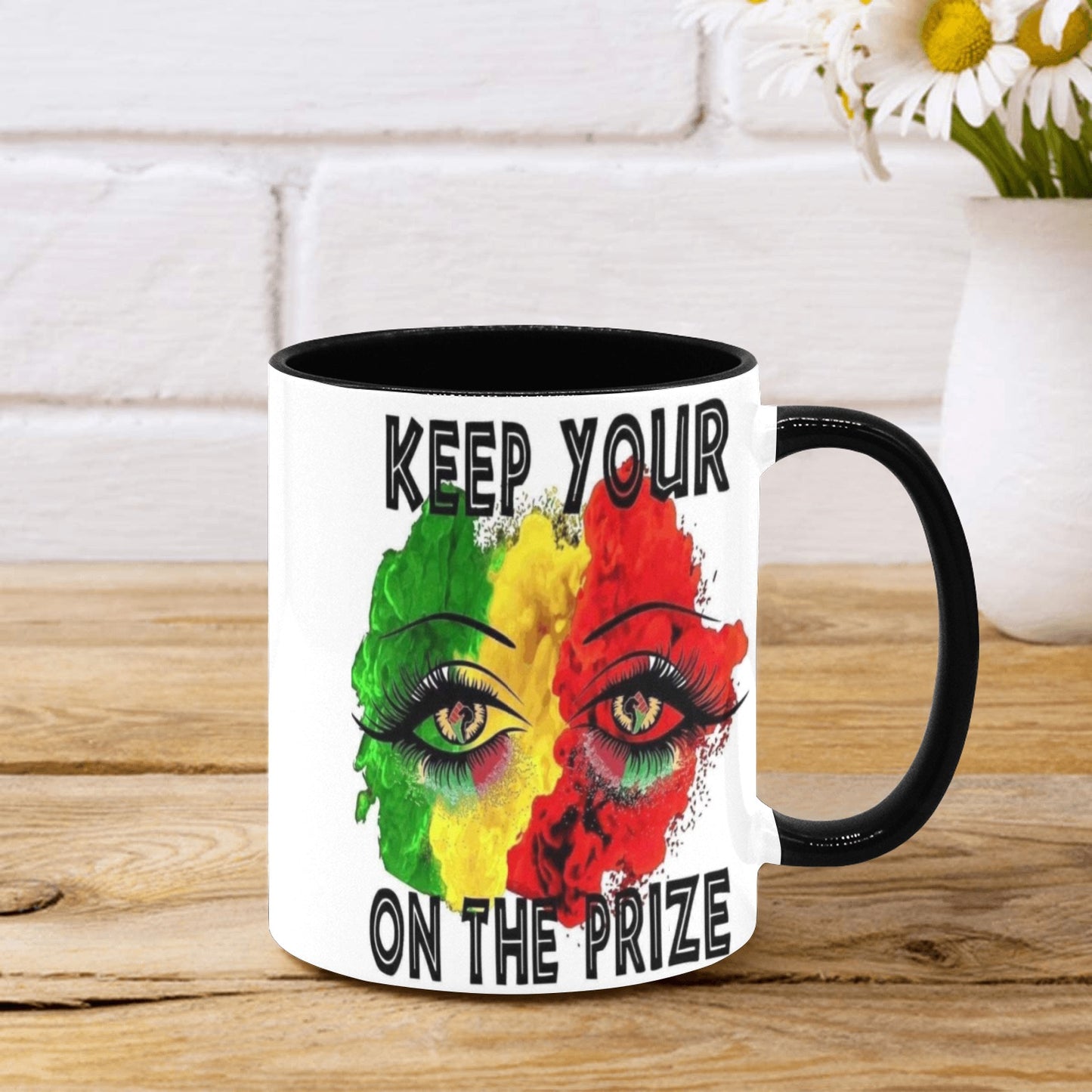 Keep Your Eyes On The Prize Custom Inner Color Mug (11oz)