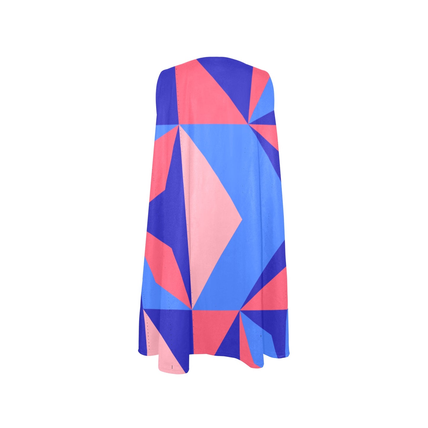 Color Abstract Sleeveless A-Line Pocket Dress