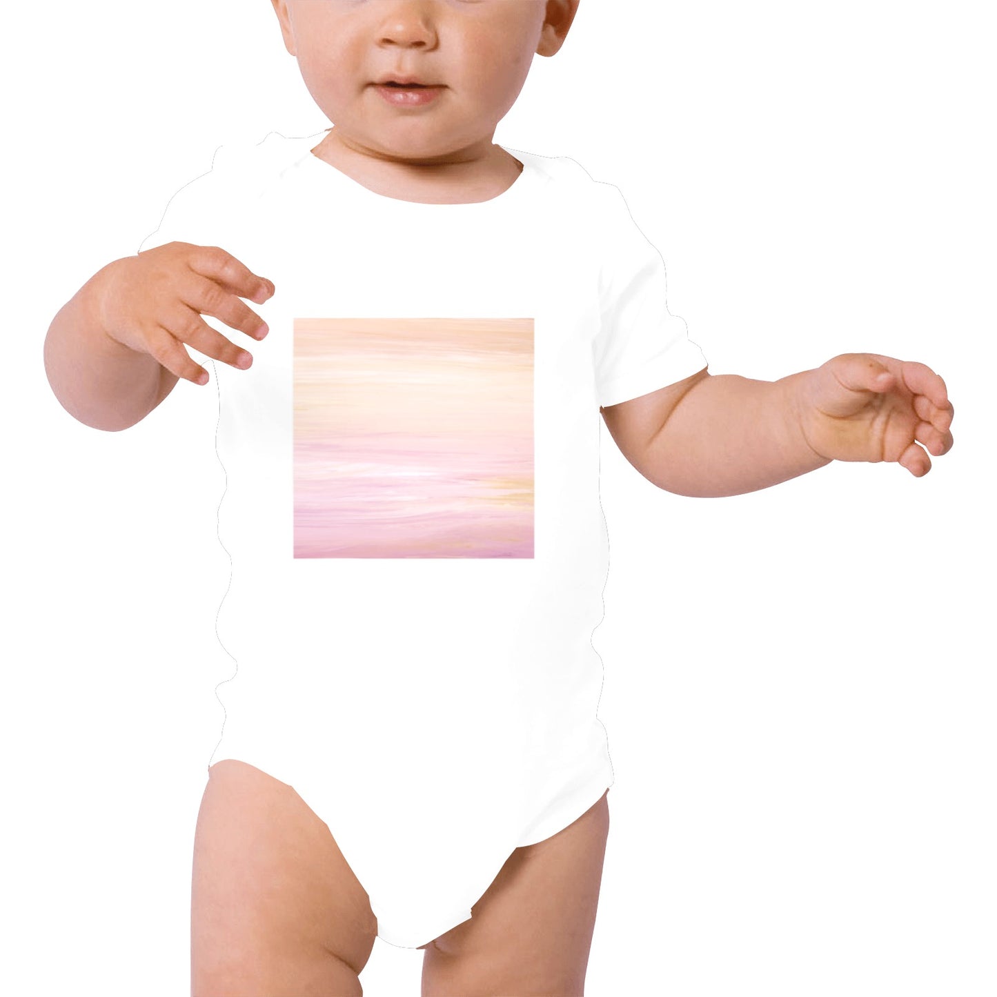 Peach Ombre Baby Onesie