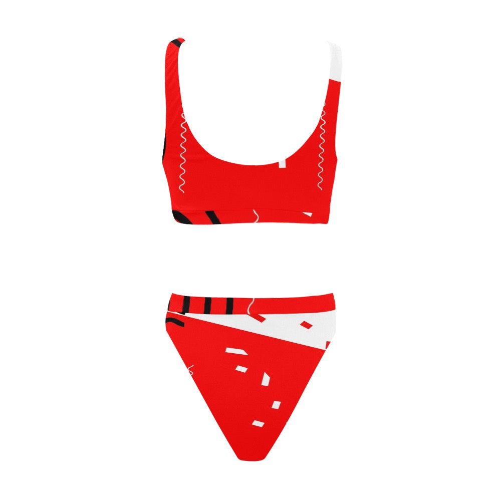 Red Does It Good Sport Swimsuit