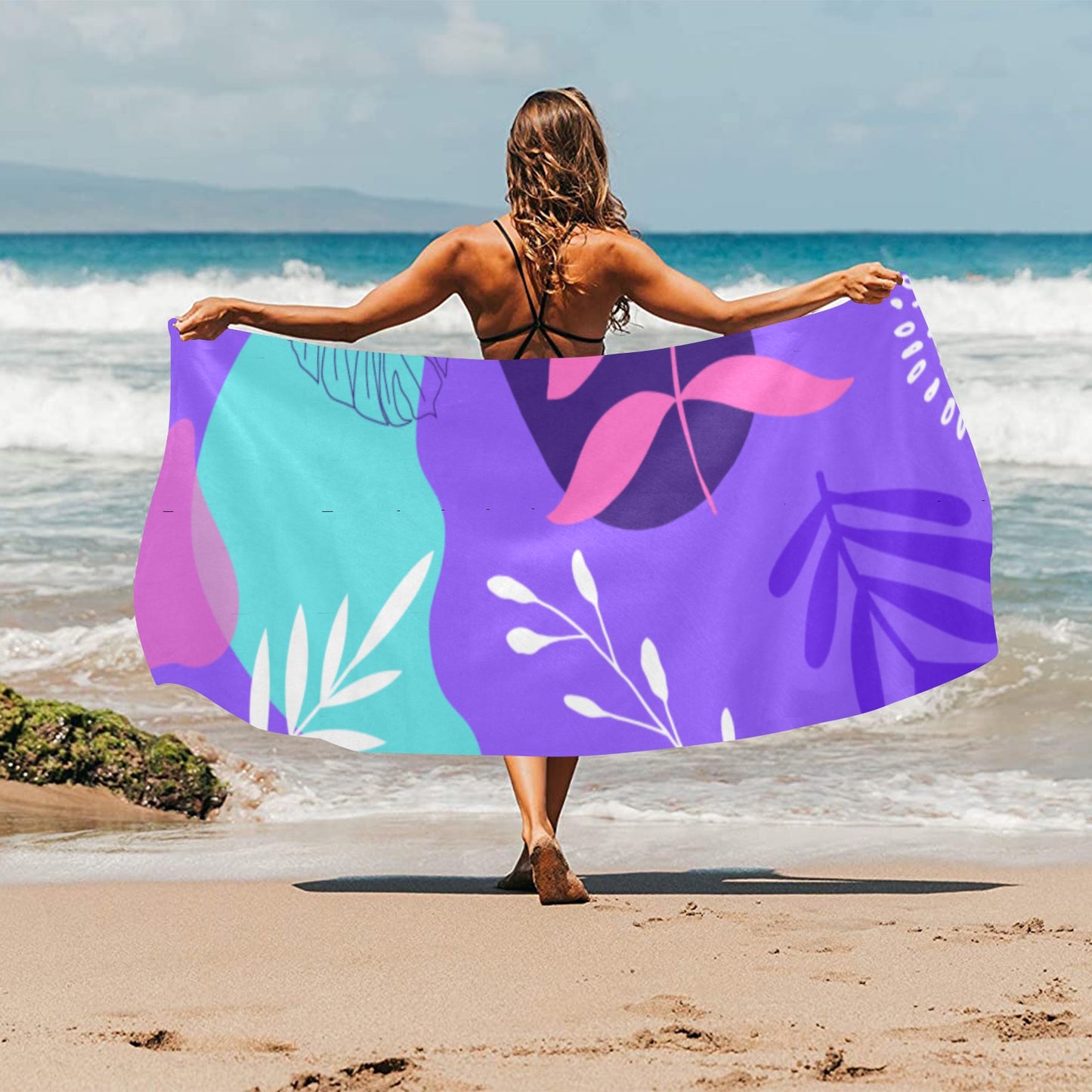 Party Palms Beach Towel 32"x 71"