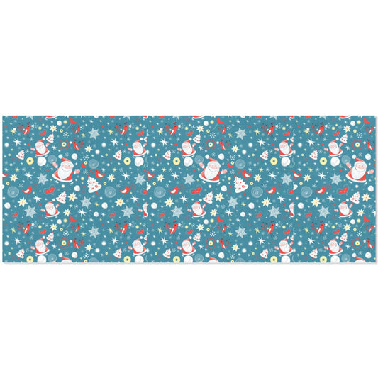 Blue Christmas Gift Wrapping Paper 58"x 23" (3 Rolls)