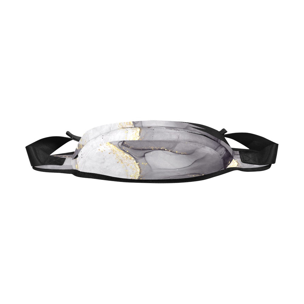 Grey Marble Fanny Pack/Large