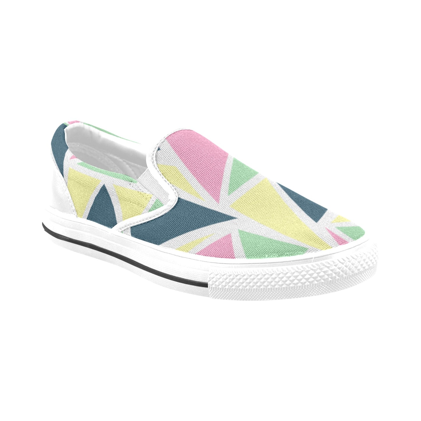 Colored Angles Men's Slip-on Shoes