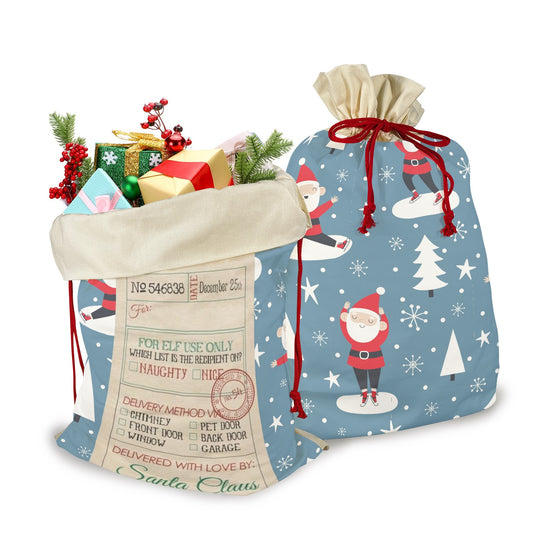 CHRISTMAS - Santa Sack Santa Claus Drawstring Bag 21"x32"