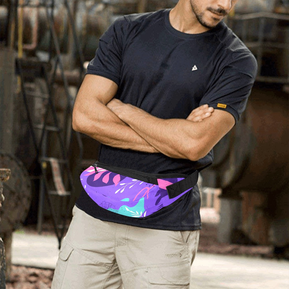 Purple Palms Fanny Pack/Large