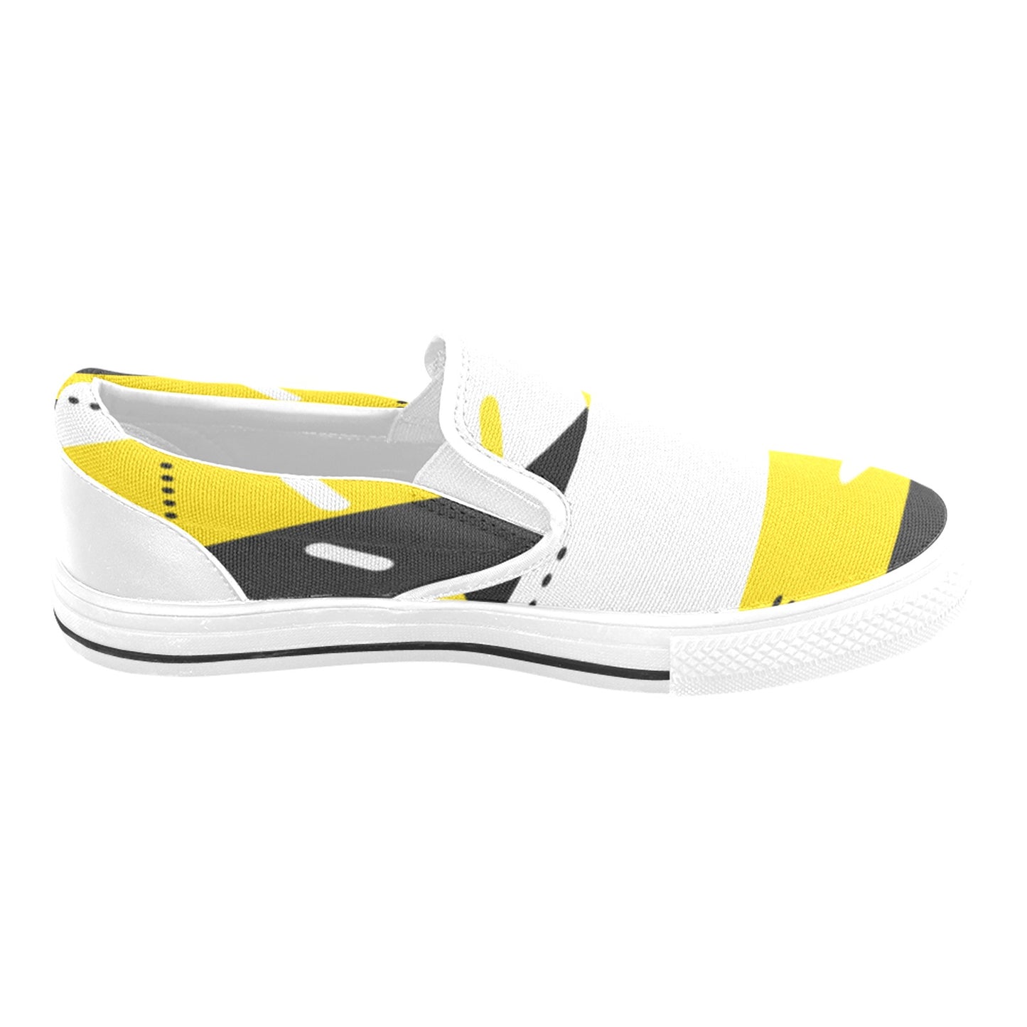 Black & Yellow Women's Slip-on Shoes