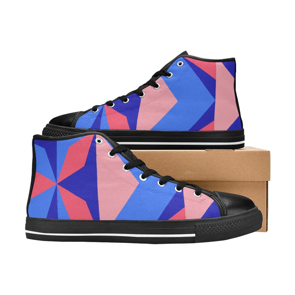 Color Abstract High Top Shoes- Kid