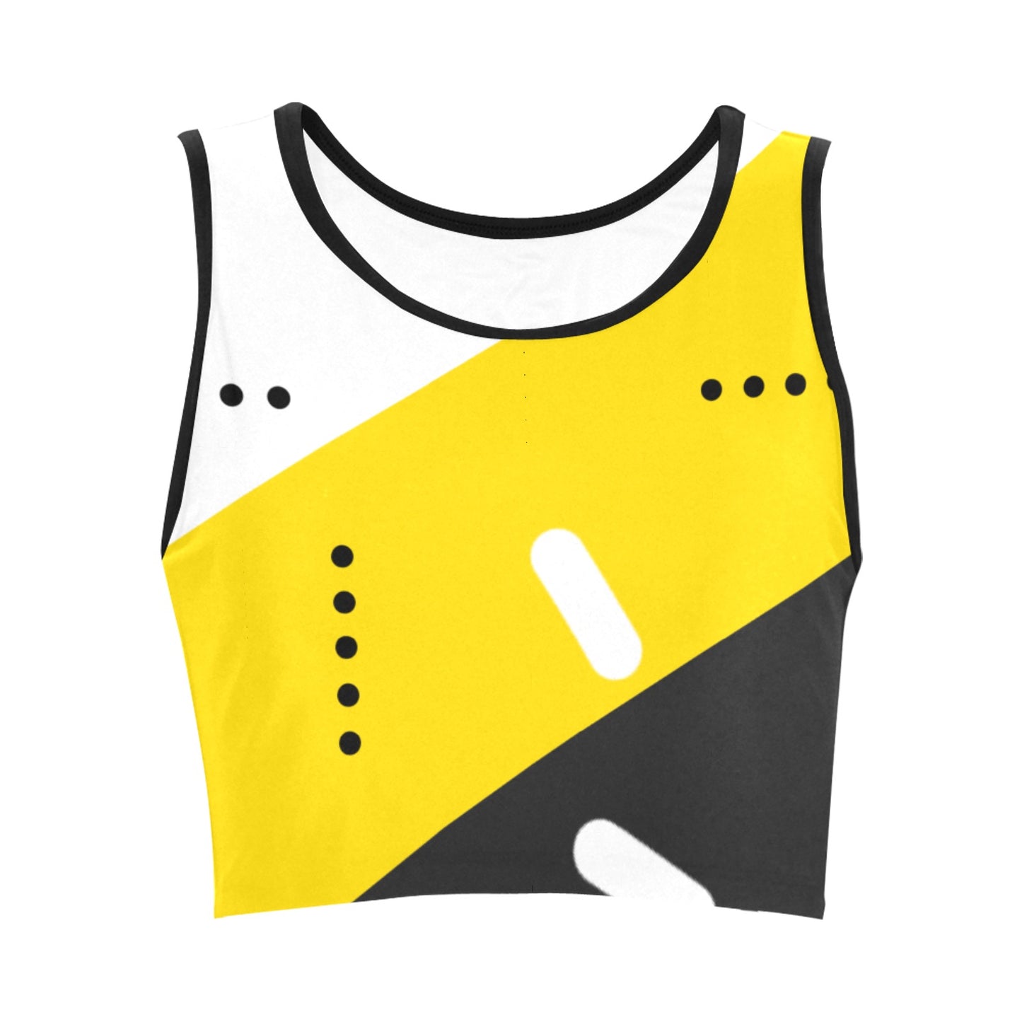 Black & Yellow Women's Crop Top