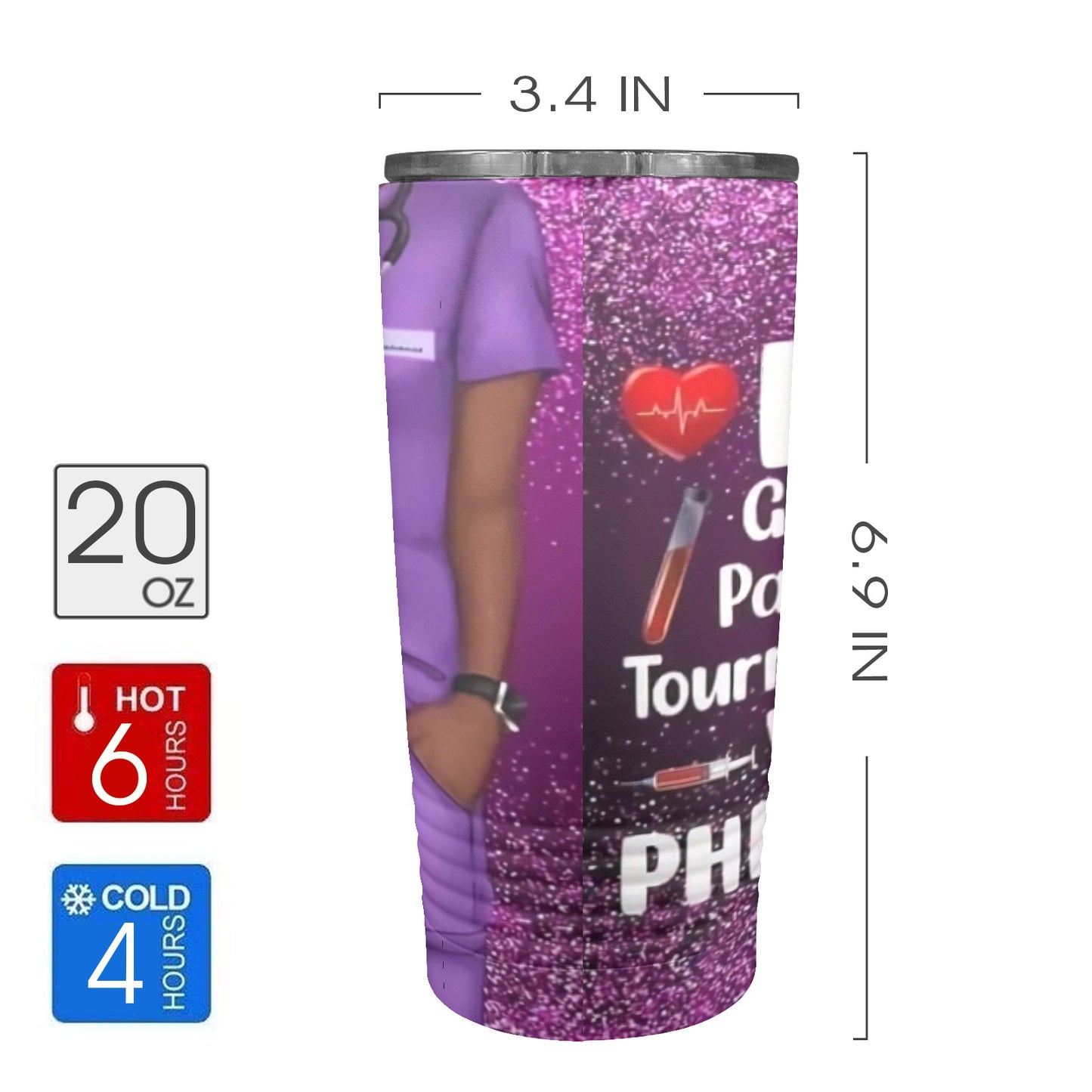 Phlebotomist 20oz Insulated Stainless Steel Mobile Tumbler