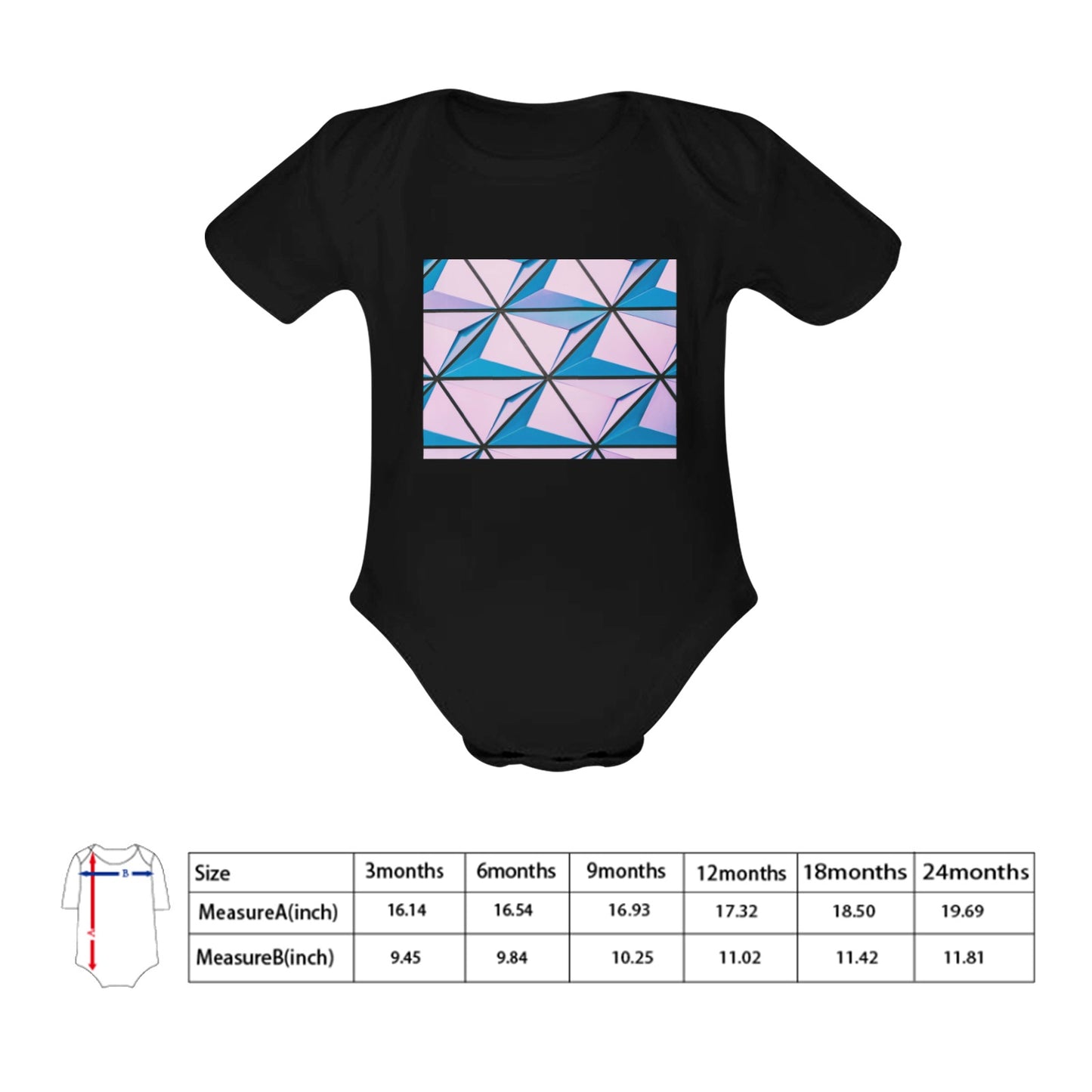 Pink Abstract Baby Onesie