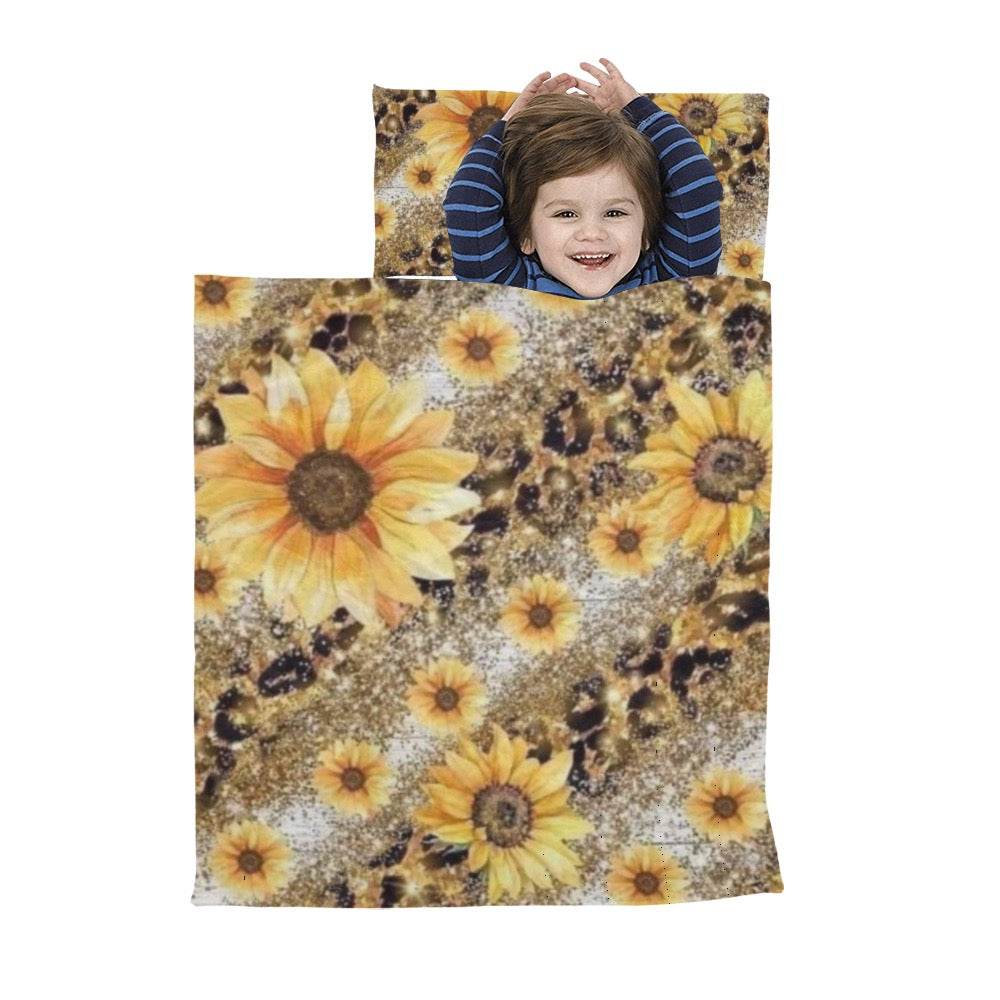 3D Sunflowers Kids' Sleeping Bag