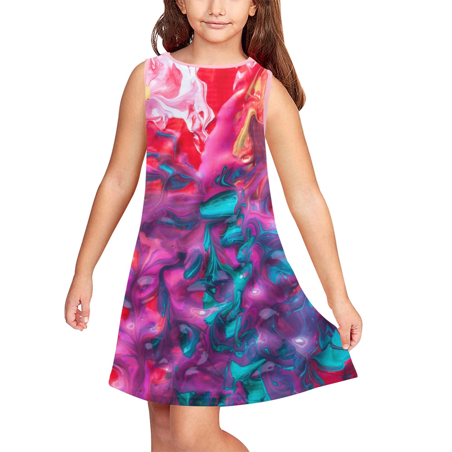 Spring Summer Girls' Sleeveless Dress