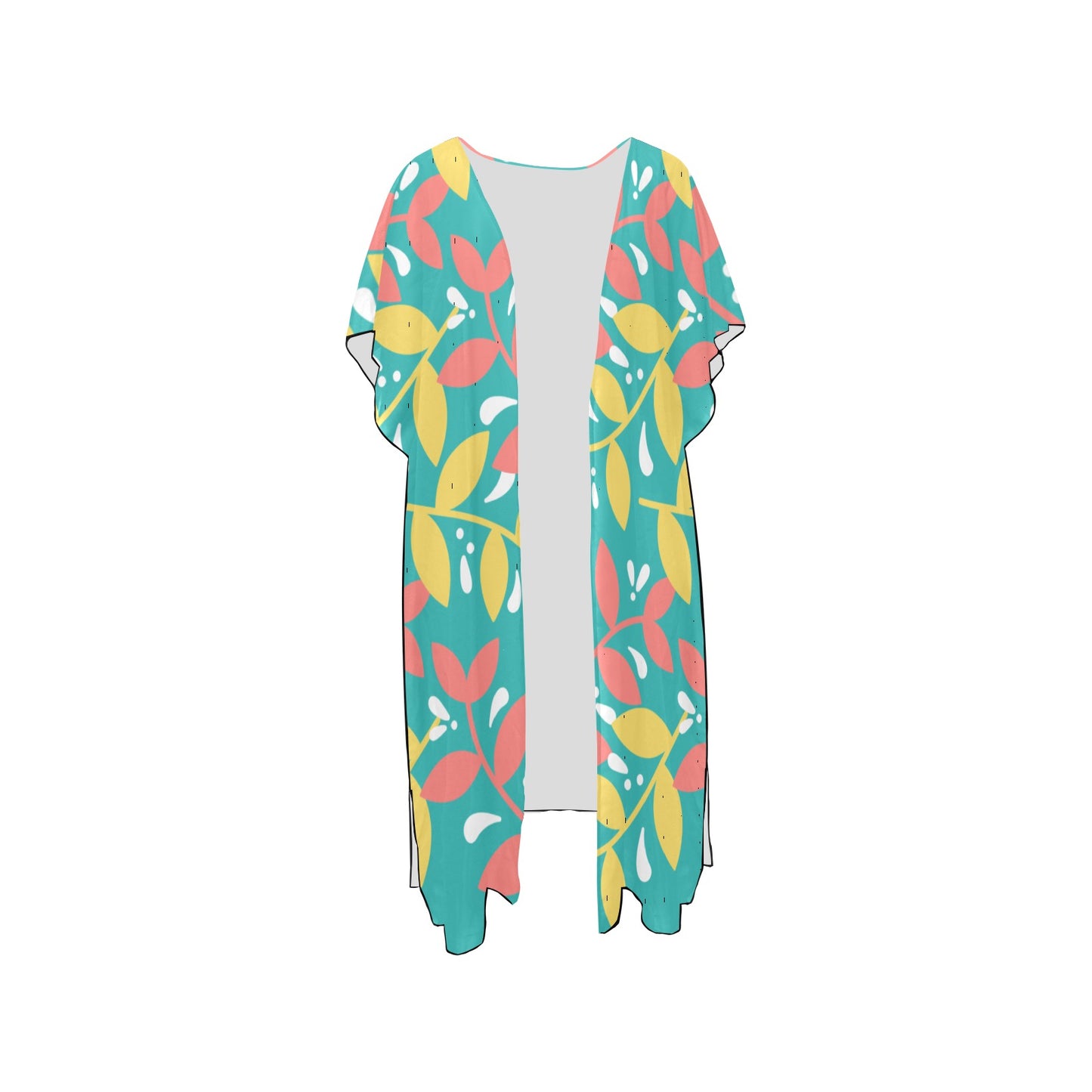 Teal Flow Chiffon Cover Up