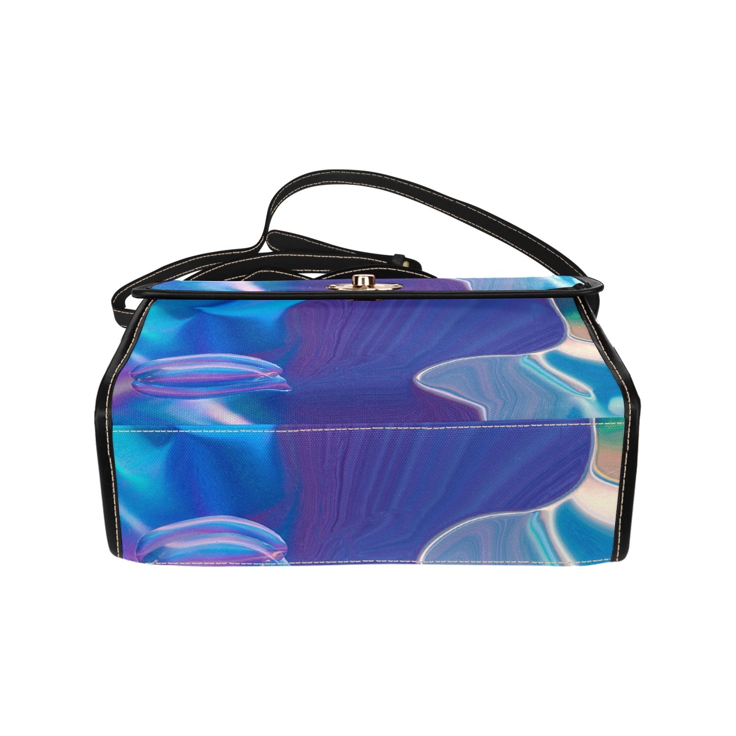 Blue Aura Waterproof Handbag-Black