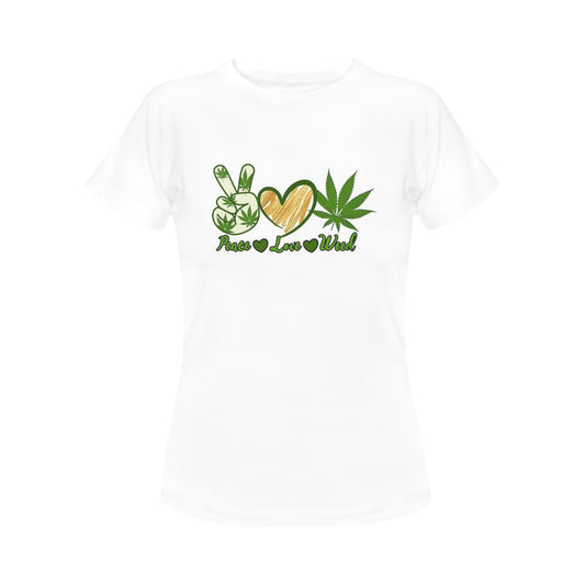 Peace, Love & Weed 420 Women's T-Shirt