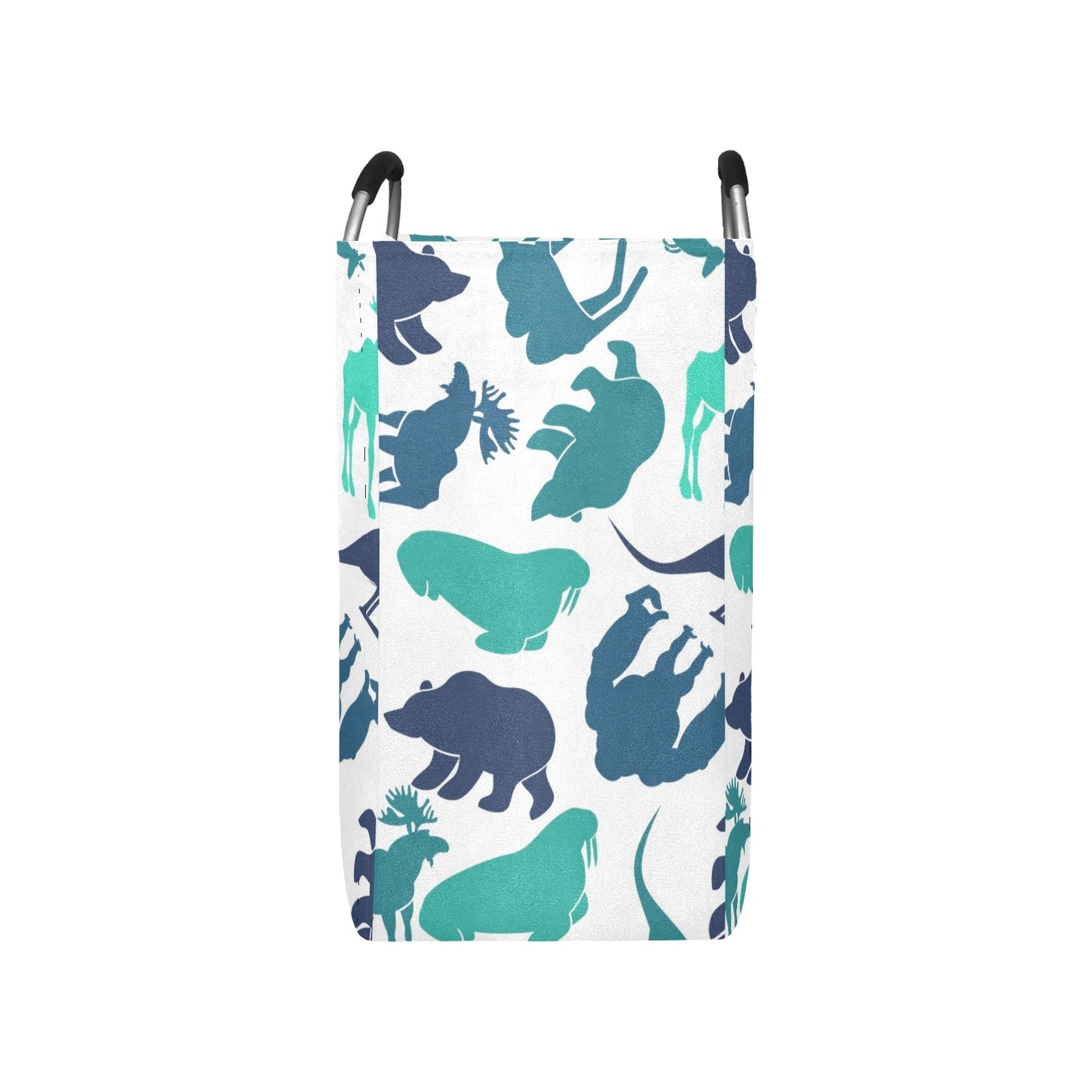 Blue Animals Square Laundry Bag