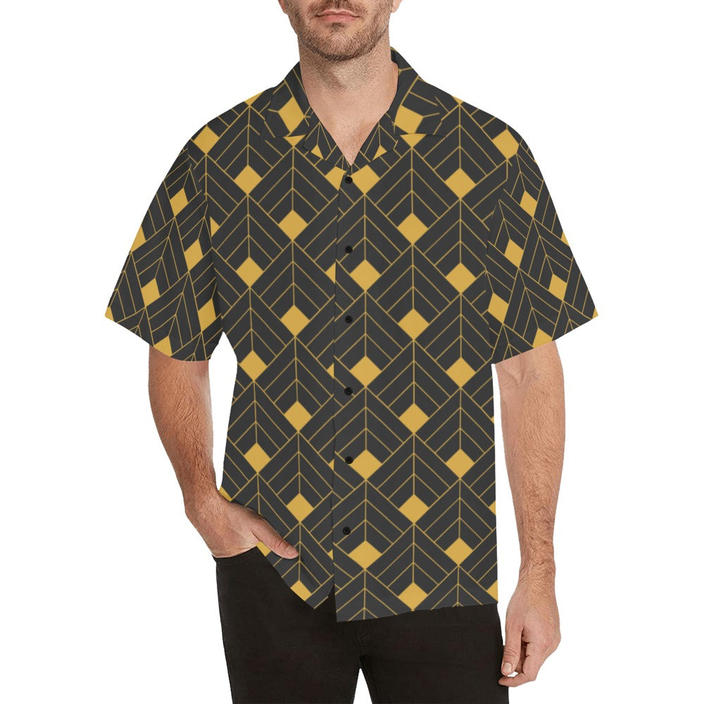 Gold Diamond Hawaiian Shirt- Mens