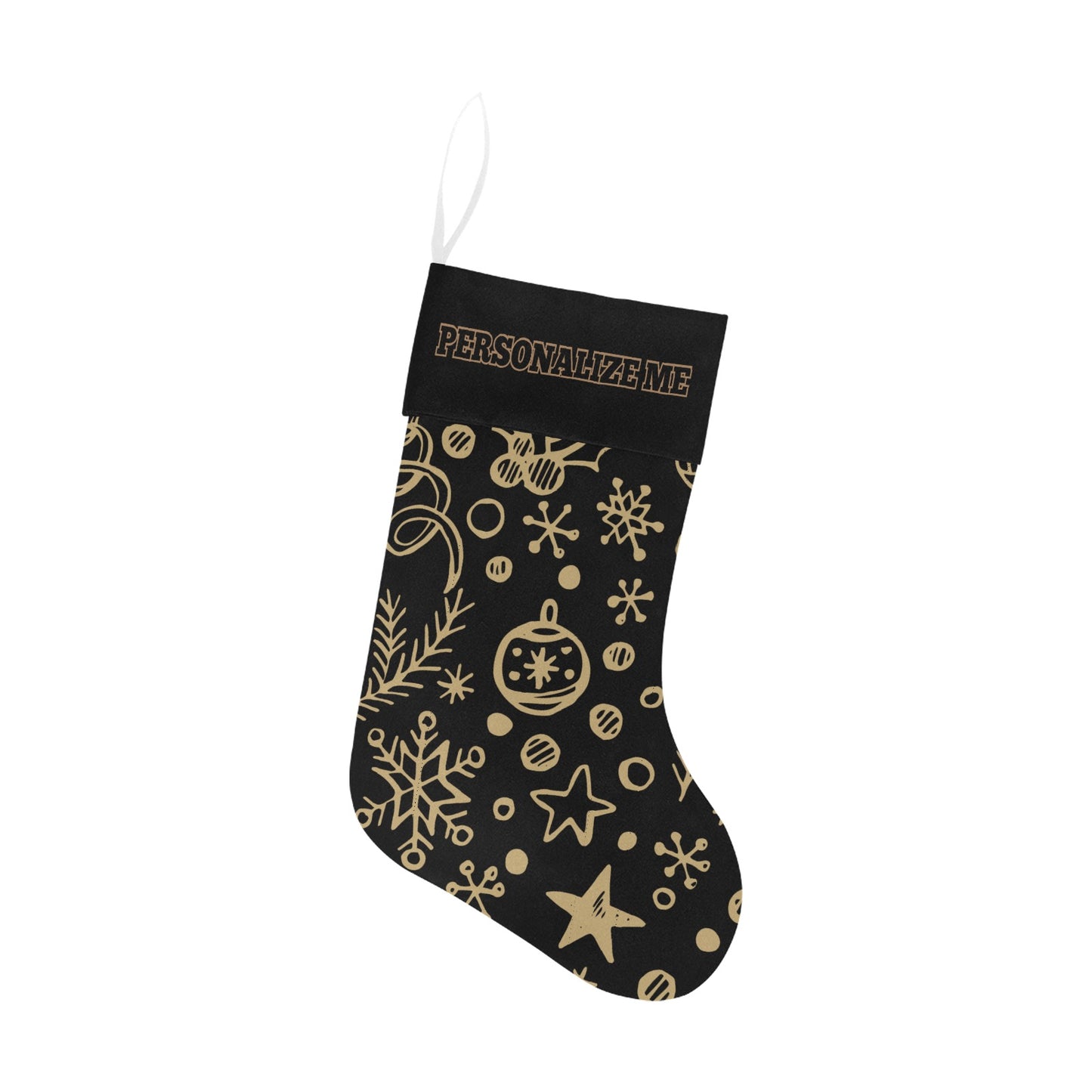 Gold Ornaments- Christmas Stocking