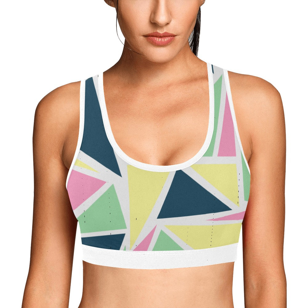 Colored Angles Women's Sports Bra