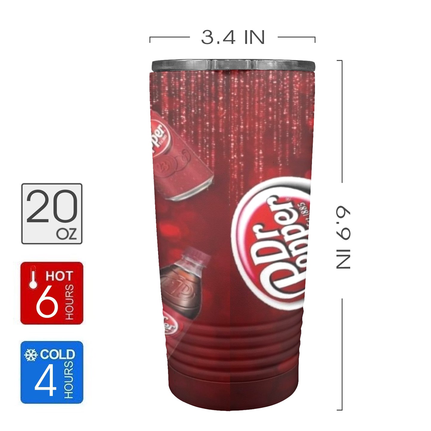 Dr. Pepper Girl 20oz Insulated Stainless Steel Mobile Tumbler