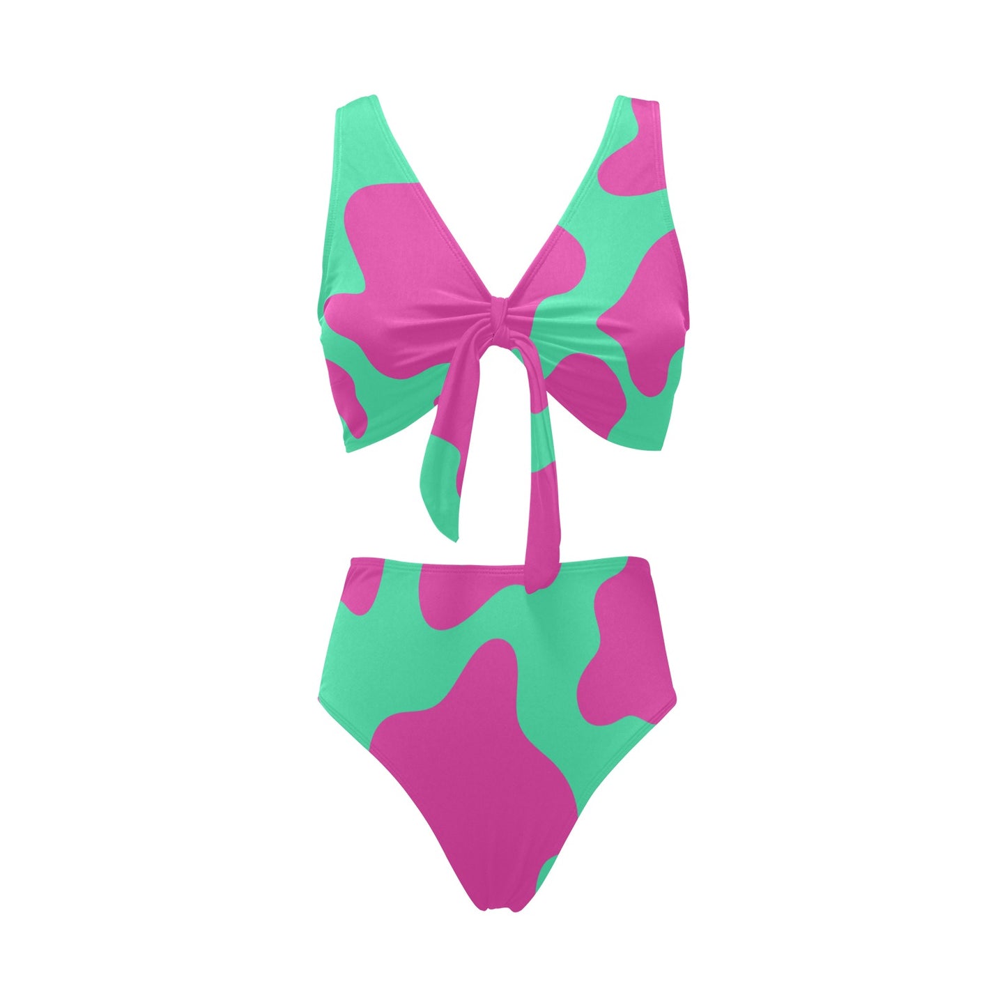 Now and Later Chest Bow Tie Bikini Swimsuit