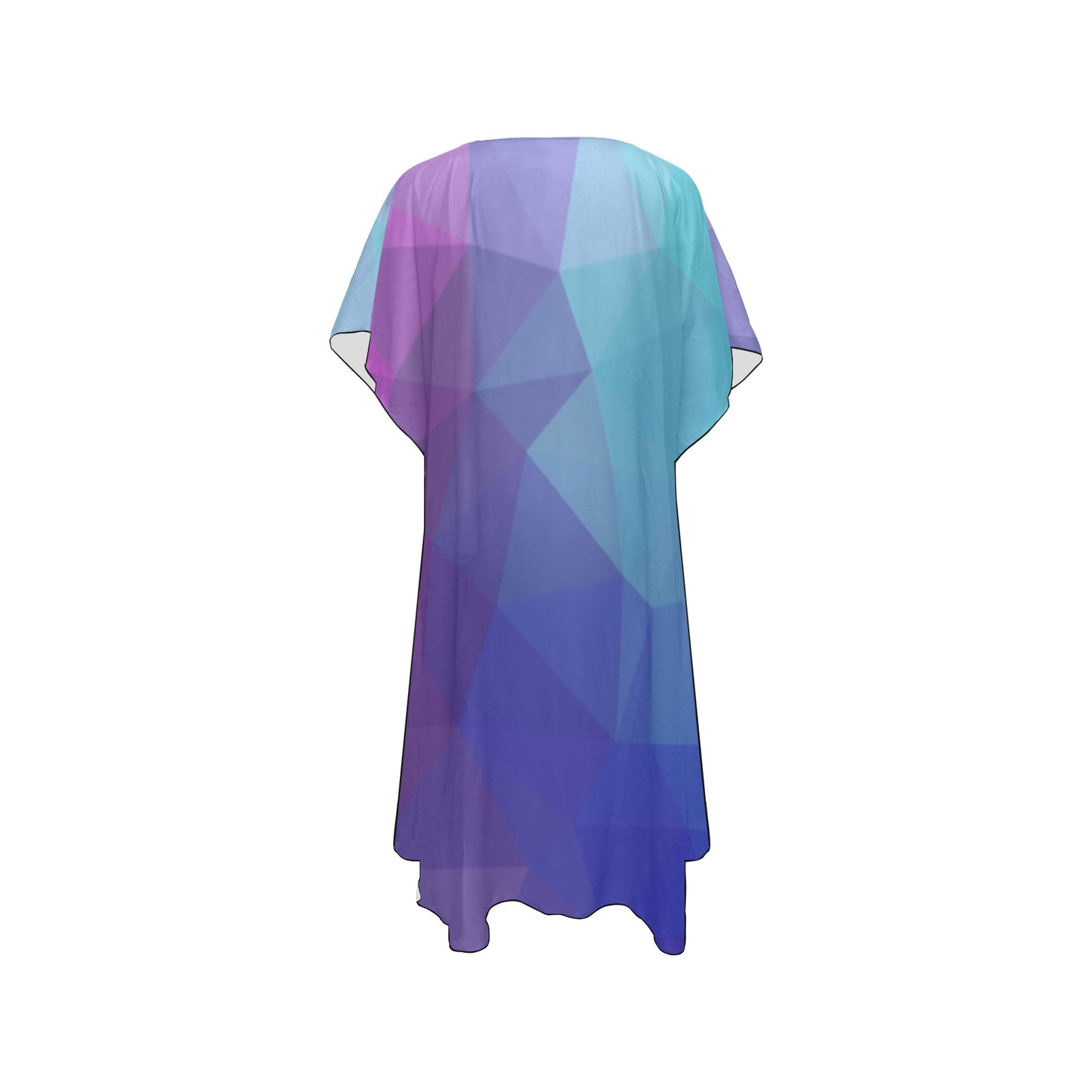 Blue Purple Chiffon Cover Up