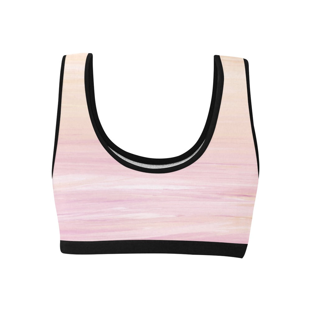 Peach Ombre Women's Sports Bra