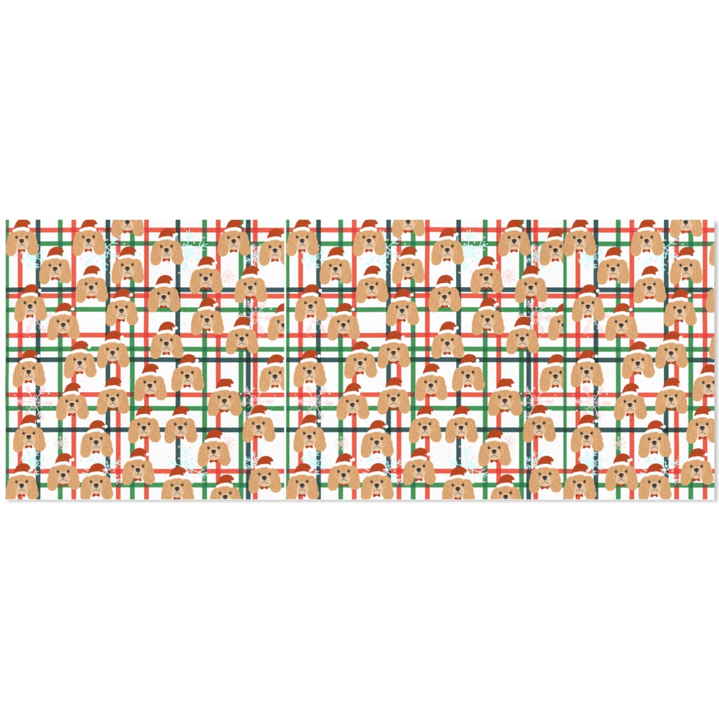 Santa Dog Christmas Gift Wrapping Paper 58"x 23" (3 Rolls)