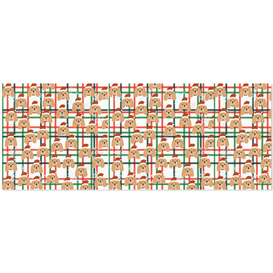 Santa Dog Christmas Gift Wrapping Paper 58"x 23" (3 Rolls)