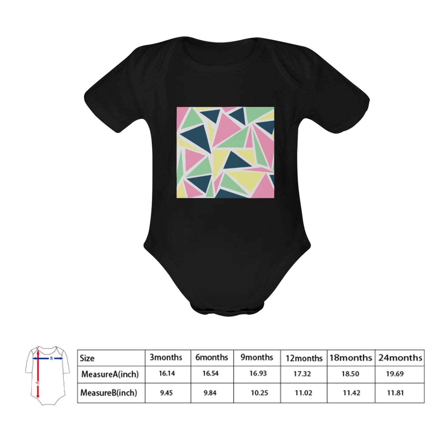 Colored Angles Baby Onesie