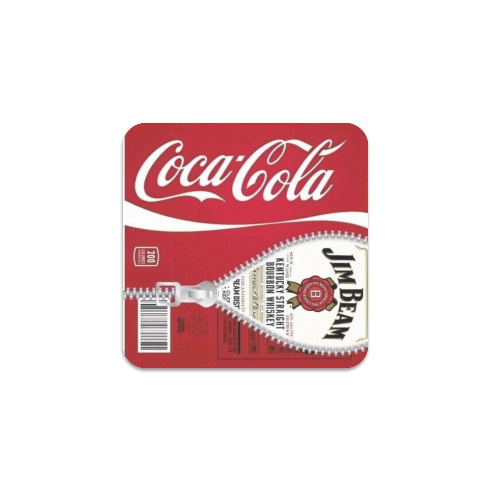 Cola & Jim Beam Square Coaster