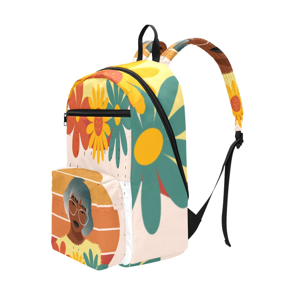 Melanin Flowers Large Capacity Travel Backpack