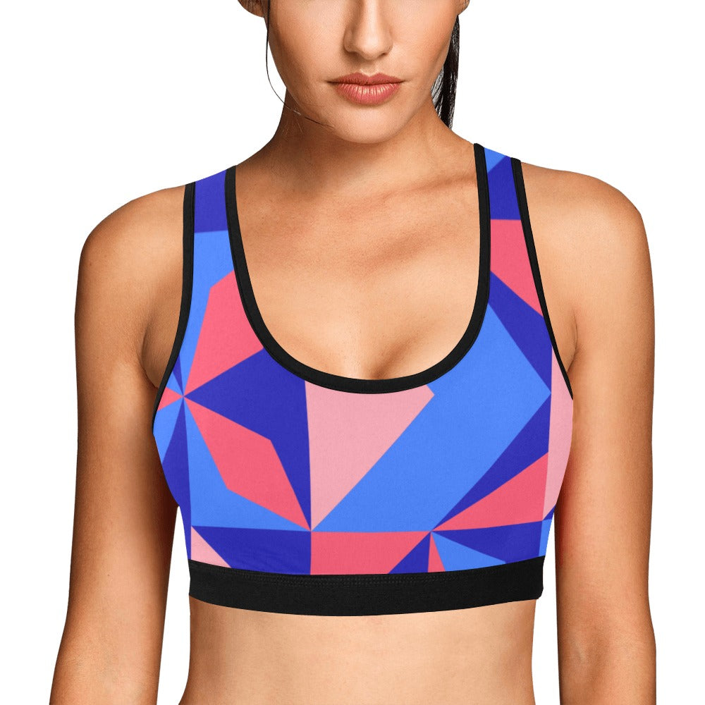 Color Abstract Women's Sports Bra